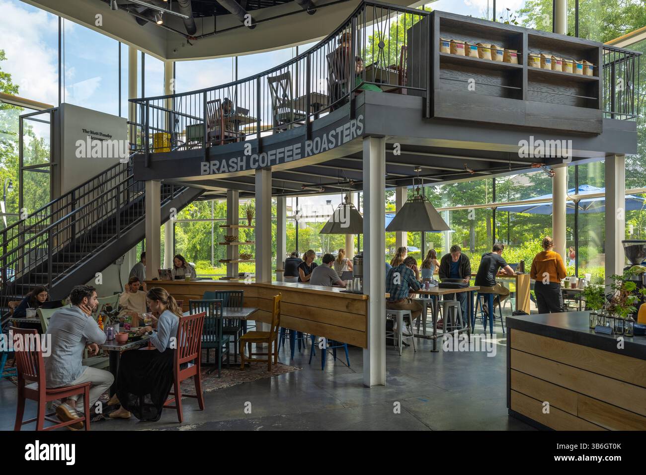 Das Café „Brash Coffee Roasters“ im Atlanta History Center in Buckhead, Atlanta, Georgia. (USA) Stockfoto