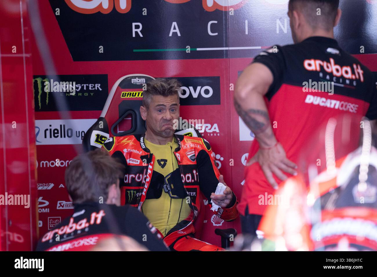 19 – Alvaro Bautista – Aruba.IT Racing – Ducati während der FIM Superbike Weltmeisterschaft Italien am 03. Mai 2025 in Cremona, Italien Stockfoto