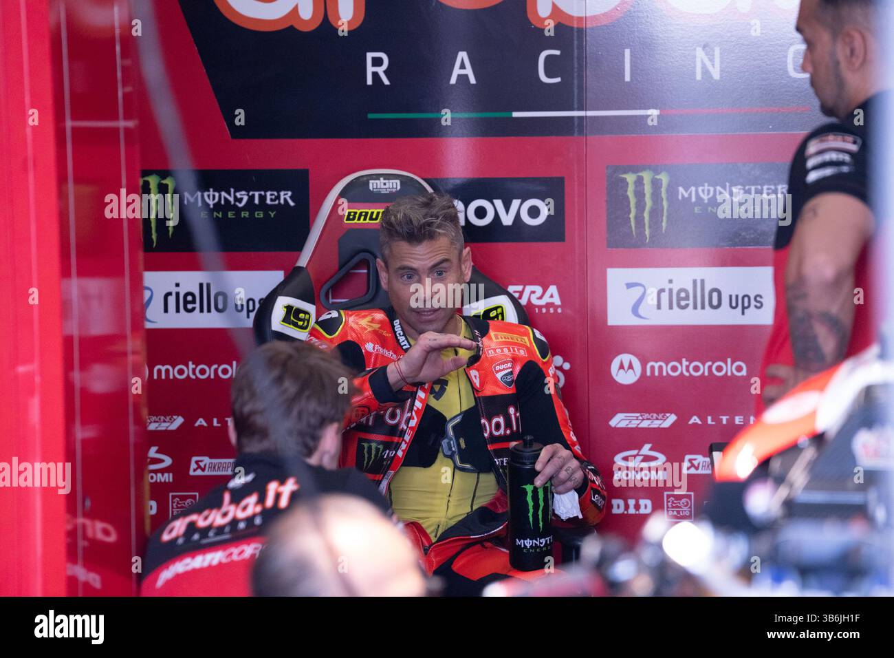 19 – Alvaro Bautista – Aruba.IT Racing – Ducati während der FIM Superbike Weltmeisterschaft Italien am 03. Mai 2025 in Cremona, Italien Stockfoto