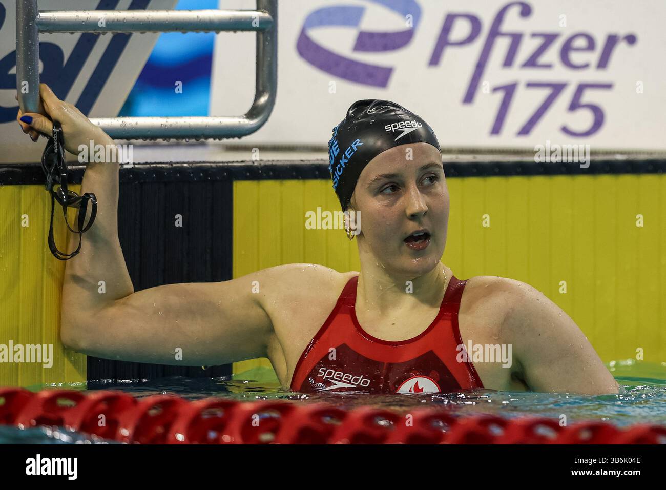 13. Mai 2024, Toronto, Ontario, Kanada: ARIANNA HUNSICKER beendete 100 m Freistil-Rennen bei den kanadischen Olympischen Schwimm-Trials 2024. (Bild: © Yannick Legare/ZUMA Press Wire) Stockfoto