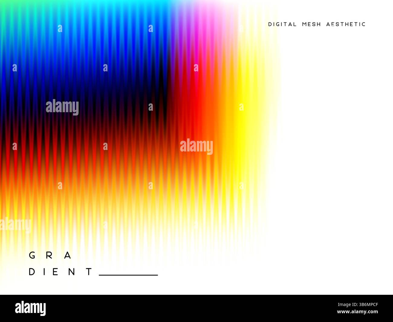 3D-Glasmorphismus-Glas mit irisierenden Farben auf weiß. Stock Vektor