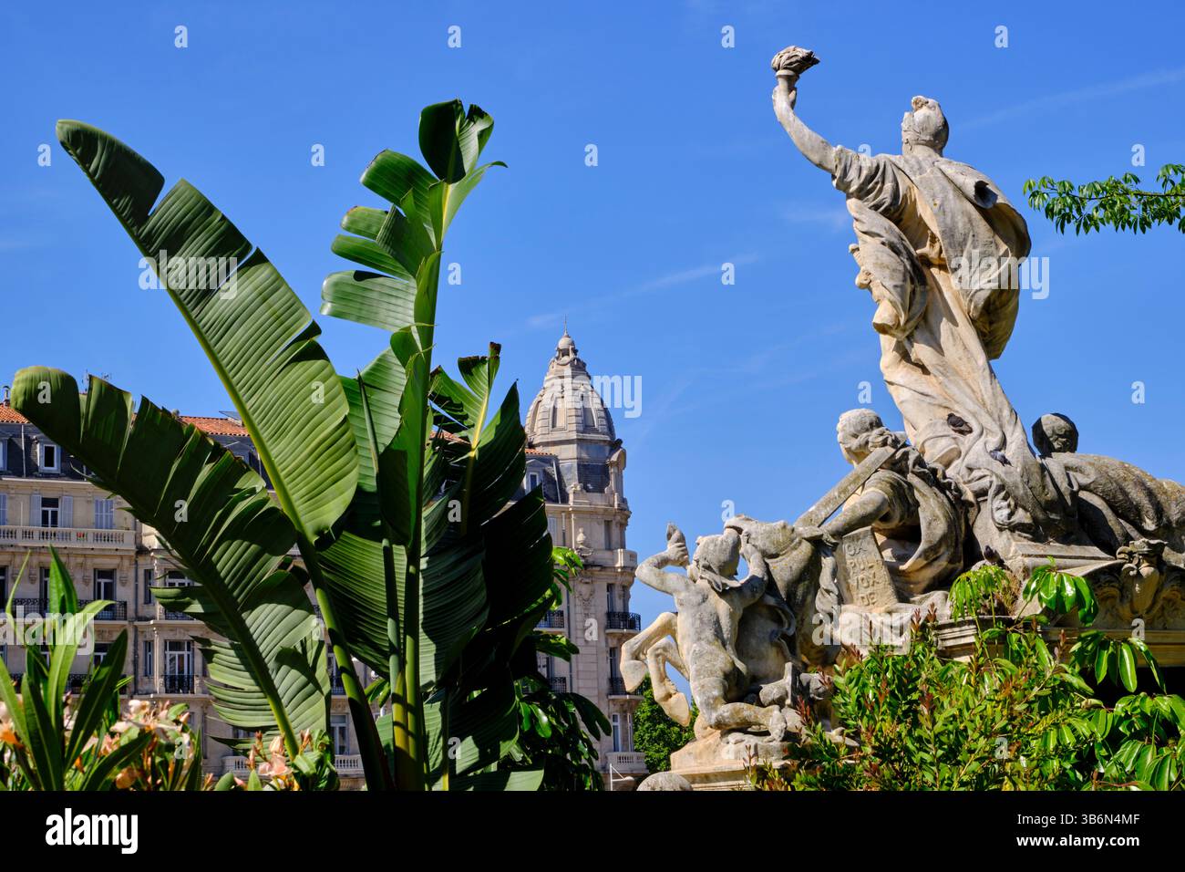 Frankreich, Var, Toulon, der Brunnen des Place de la Liberté Stockfoto