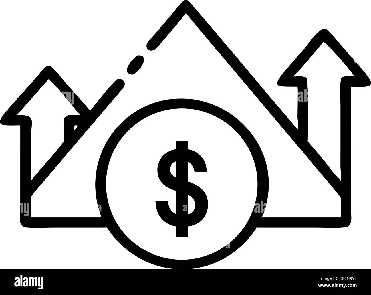 Minimaler Finanzierungssymbolvektor für Banking und Investment Design Stock Vektor