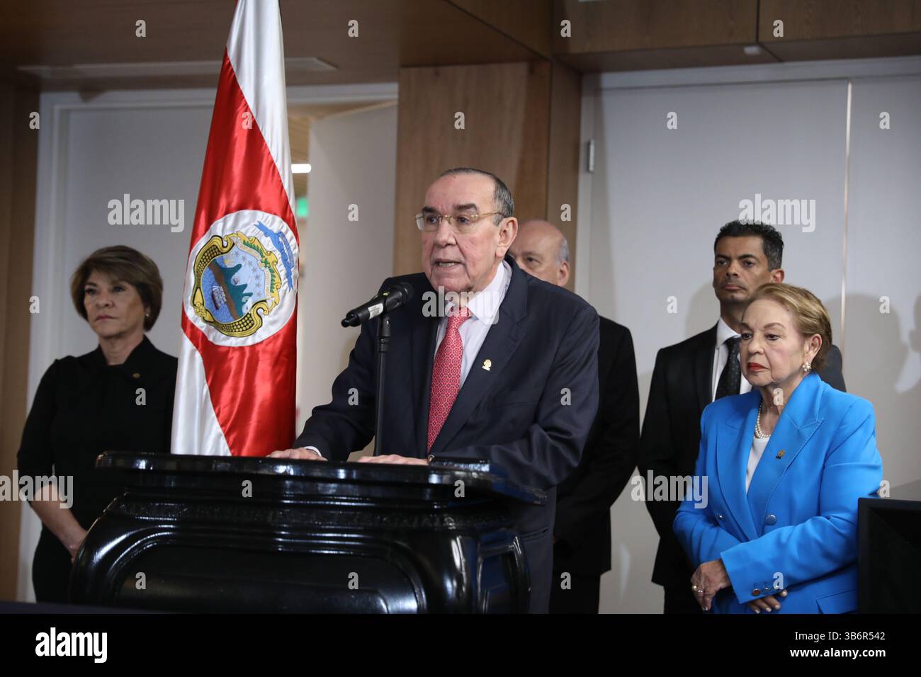 30. März 2023: 30/03/2023 Segunda reunioÃŒÂ n con varia autoridades de Seguridad Nacional, en la fotografÃÂ­a SR Rodrigo Arias Presidente de la Asamblea Legislativa (Bild: © Asamblea Legislativa/La Nacion Via ZUMA Press) Stockfoto