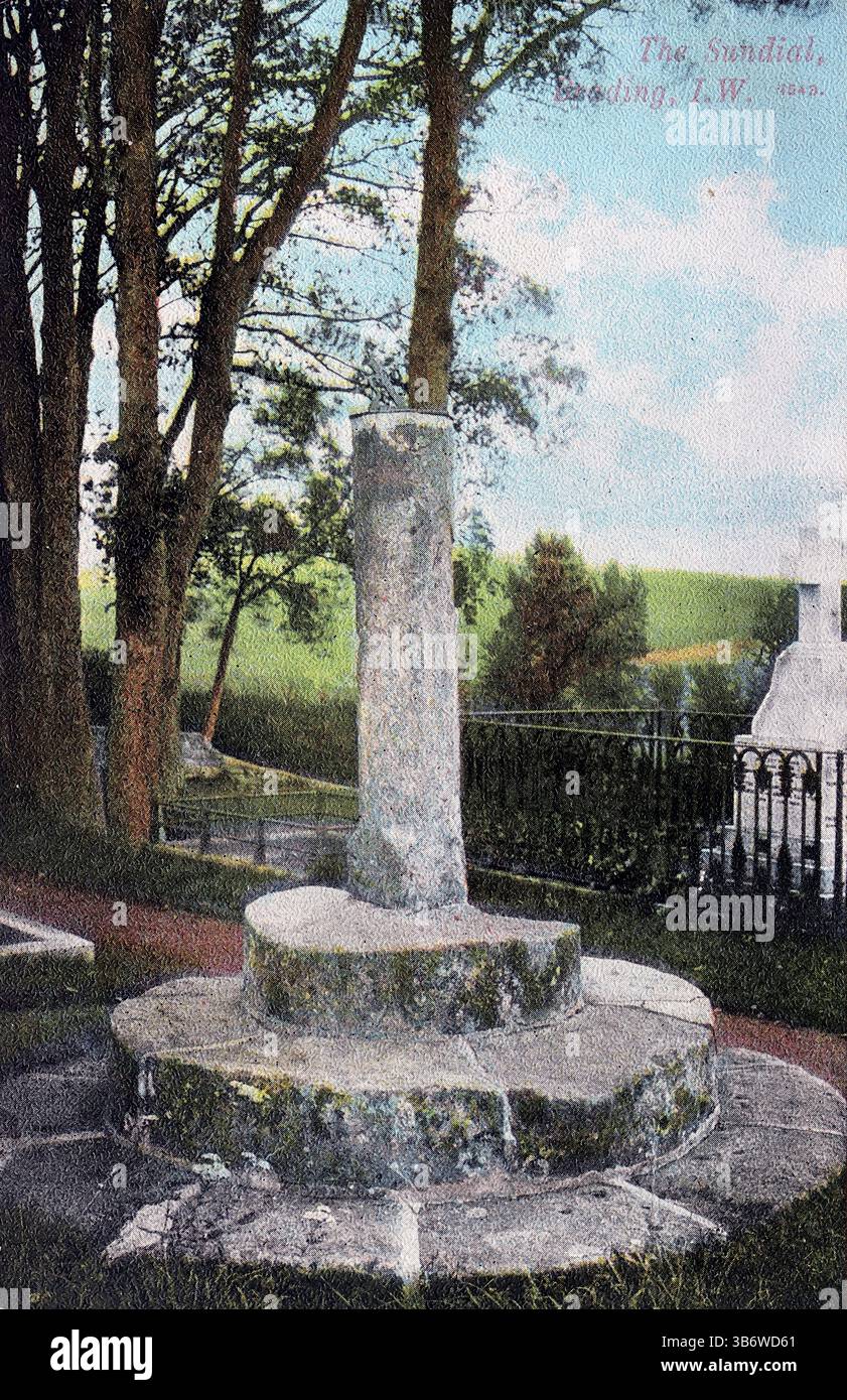 Die Sonnenuhr, Brading, Isle of Wight, England. Unattributed Publisher, gedruckt von Jarrolds Anfang der 1900er Jahre Aus einer Auswahl diverser Postkarten aus dem frühen 20. Jahrhundert. Stockfoto