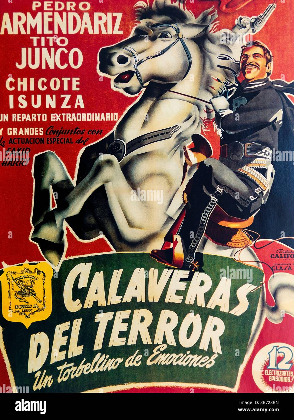 Teilbild des mexikanischen Cine Posters Calaveras del Terror Stockfoto