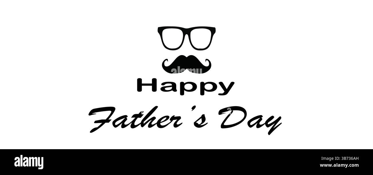 Glückwunschkarte zum Vatertag. Vektorgrafik Illustration, Banner oder Logo Konzept isoliert auf weißem Hintergrund. EPS-Datei. Stock Vektor