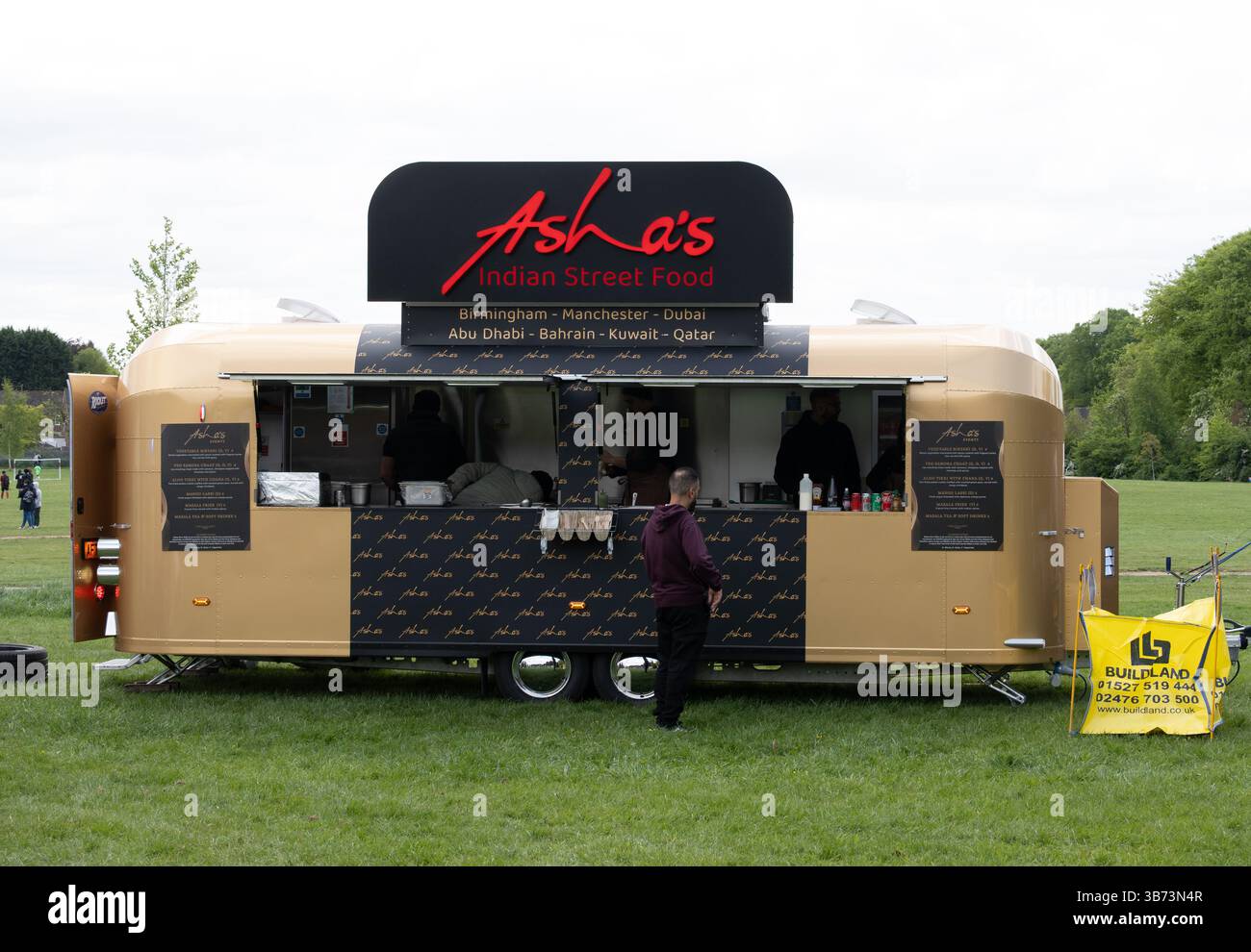 Indischer Street Food-Stand, Vaisakhi Sports Festival, Coventry, Großbritannien Stockfoto