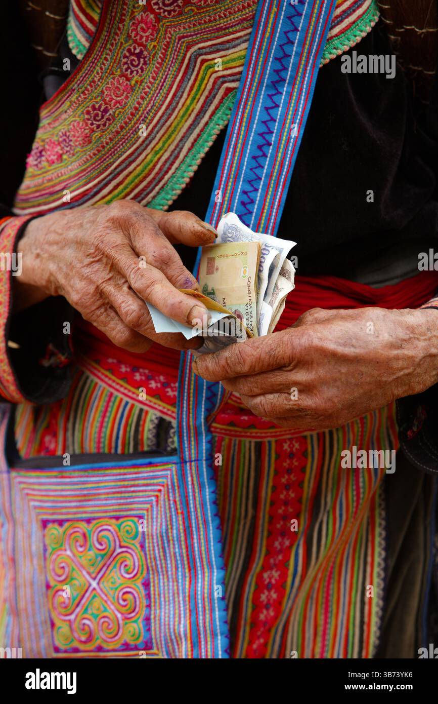 Lao-Cai-ethnische Gruppen Stockfoto