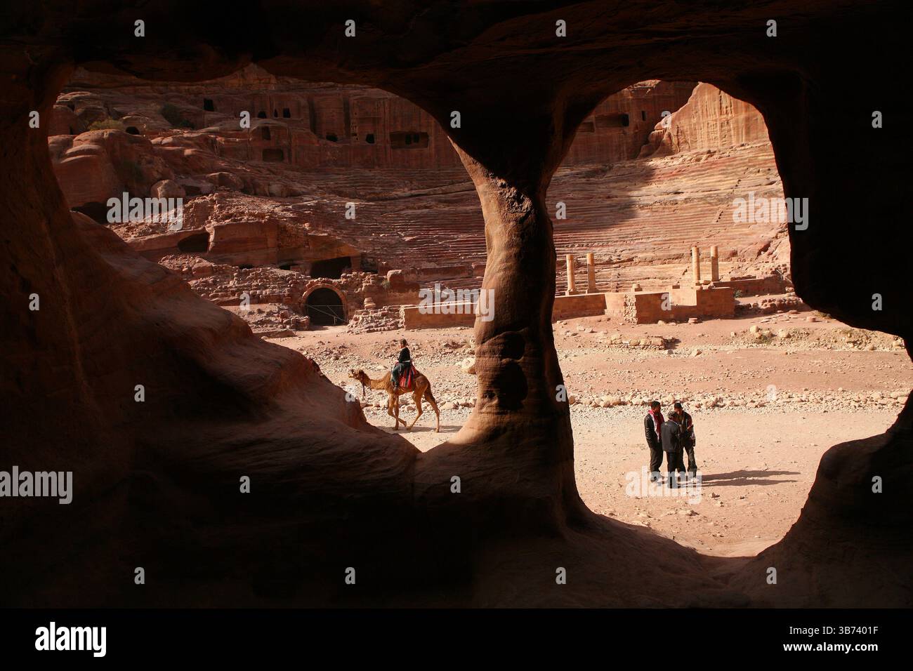 Theater, Petra, Jordanien Stockfoto