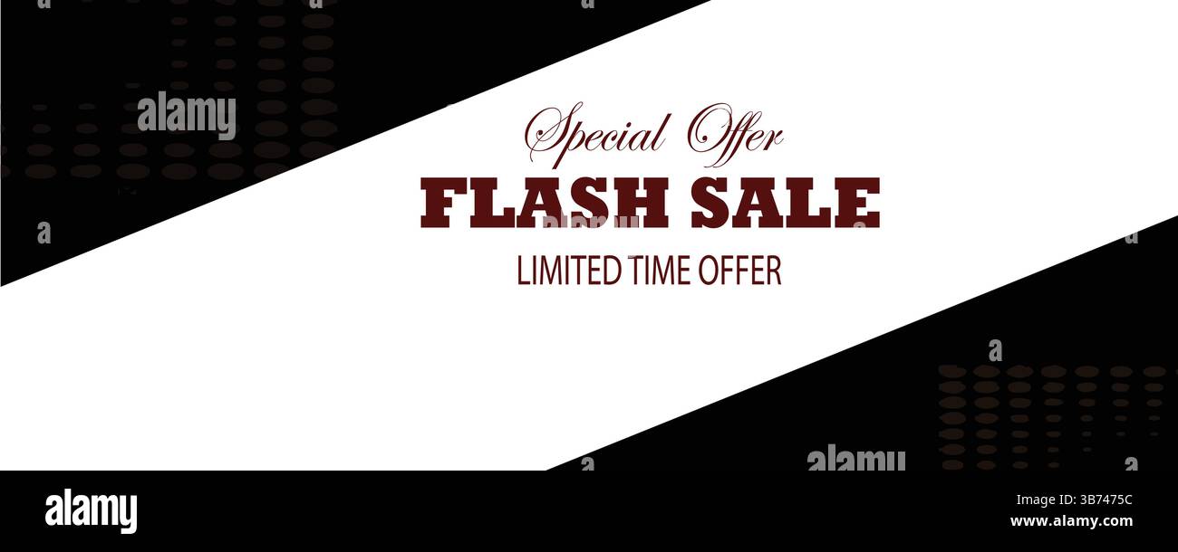 Sonderangebot. Flash Sale Mega-Angebot in rotem Design. Zeitlich begrenztes Angebot. Das beste Bannerdesign für soziale Medien und Unternehmen. EPS-Datei. Stock Vektor