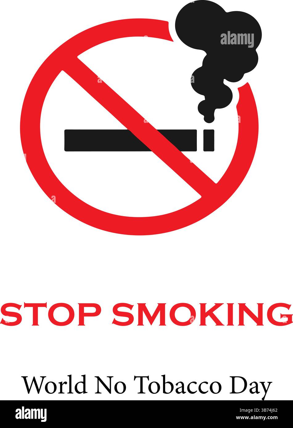 World No Tobacco Day, 31. Mai. Aufhören zu rauchen kreatives Konzept für Poster, Banner Vektor Illustration isoliert auf weißem Hintergrund. Stock Vektor