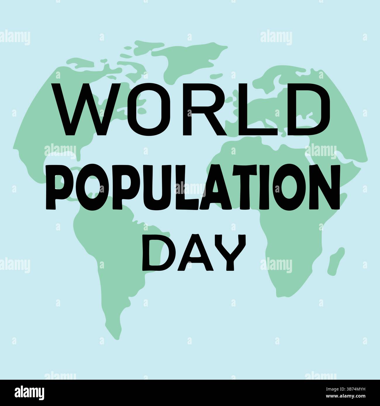 World Population Day Creative Concept Design für Banner, Poster und Post in sozialen Medien | steigern Sie die Aufmerksamkeit mit beeindruckenden Grafiken. Stock Vektor