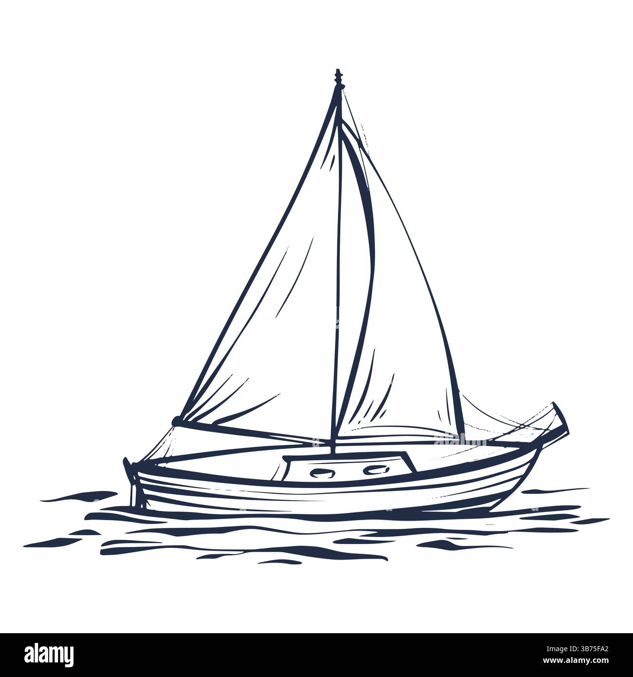 Abbildung Des Symbols Für Segelschiffe Stock Vektor