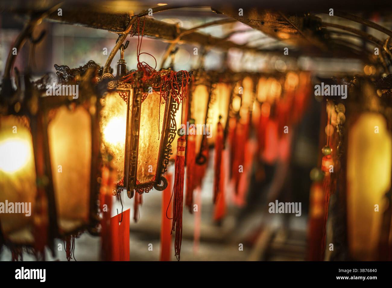 Hong Kong Man Mo Tempel. Aufnahmeort: Hong Kong Special Administrative Region Stockfoto