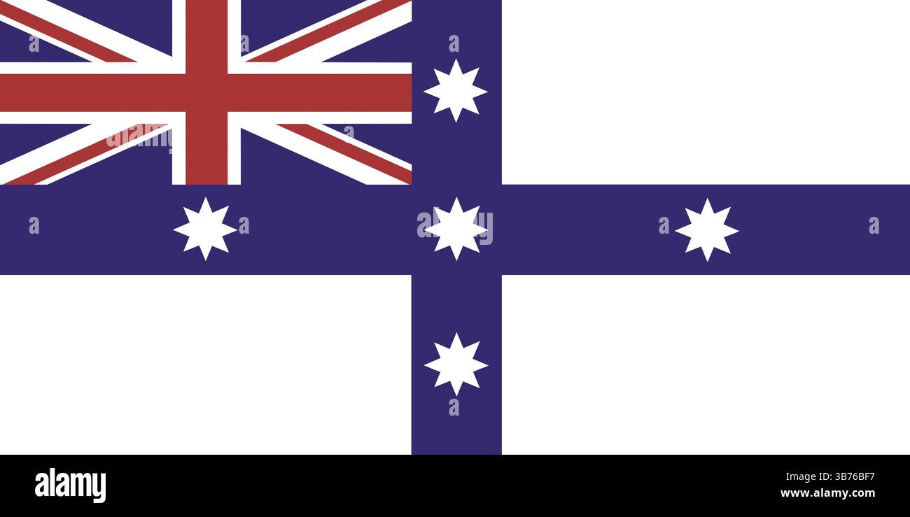 Die beste australische Flagge. Illustration des Happy Australia Flag Day. Australisches Nationalsymbol. Blaue Flagge von Australien. Die fast offizielle Föderation Stockfoto