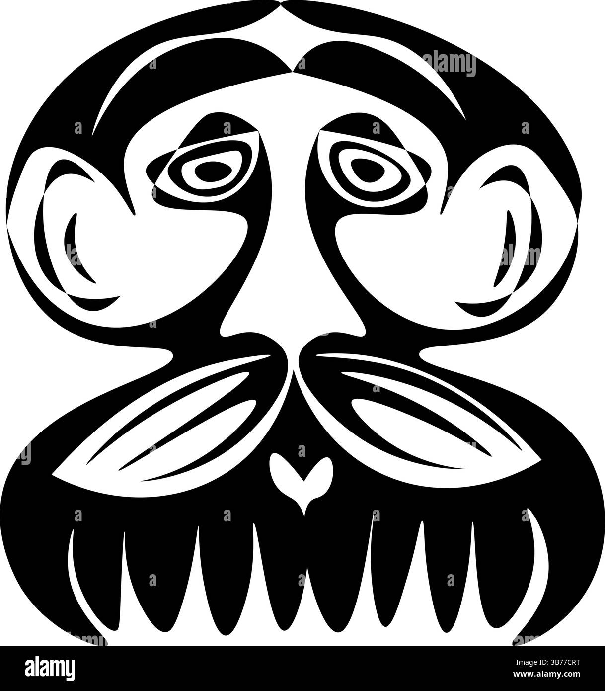 Älterer Slawischer Bauernmann Porträt Stock Vektor