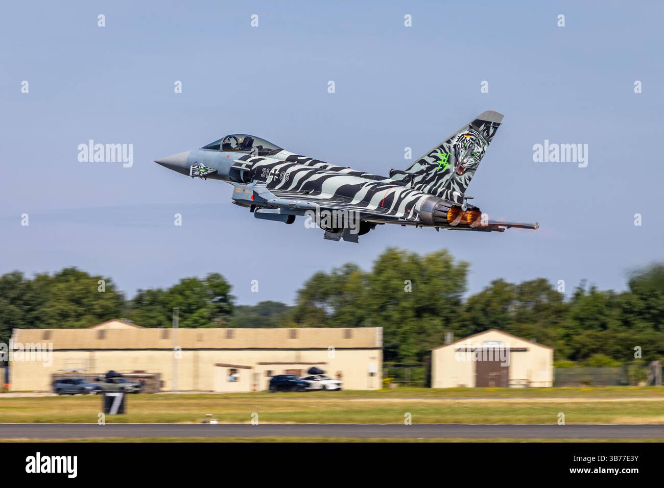 Deutsche Luftwaffe - Eurofighter Typhoon Ef2000 bei der Royal International Air Tattoo 2024. Stockfoto