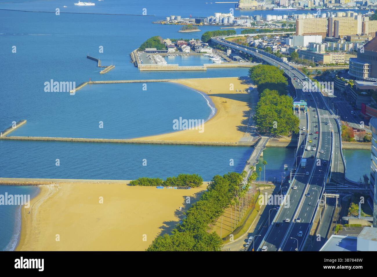 Bild der Stadtküste. Drehort: Präfektur Fukuoka Stockfoto