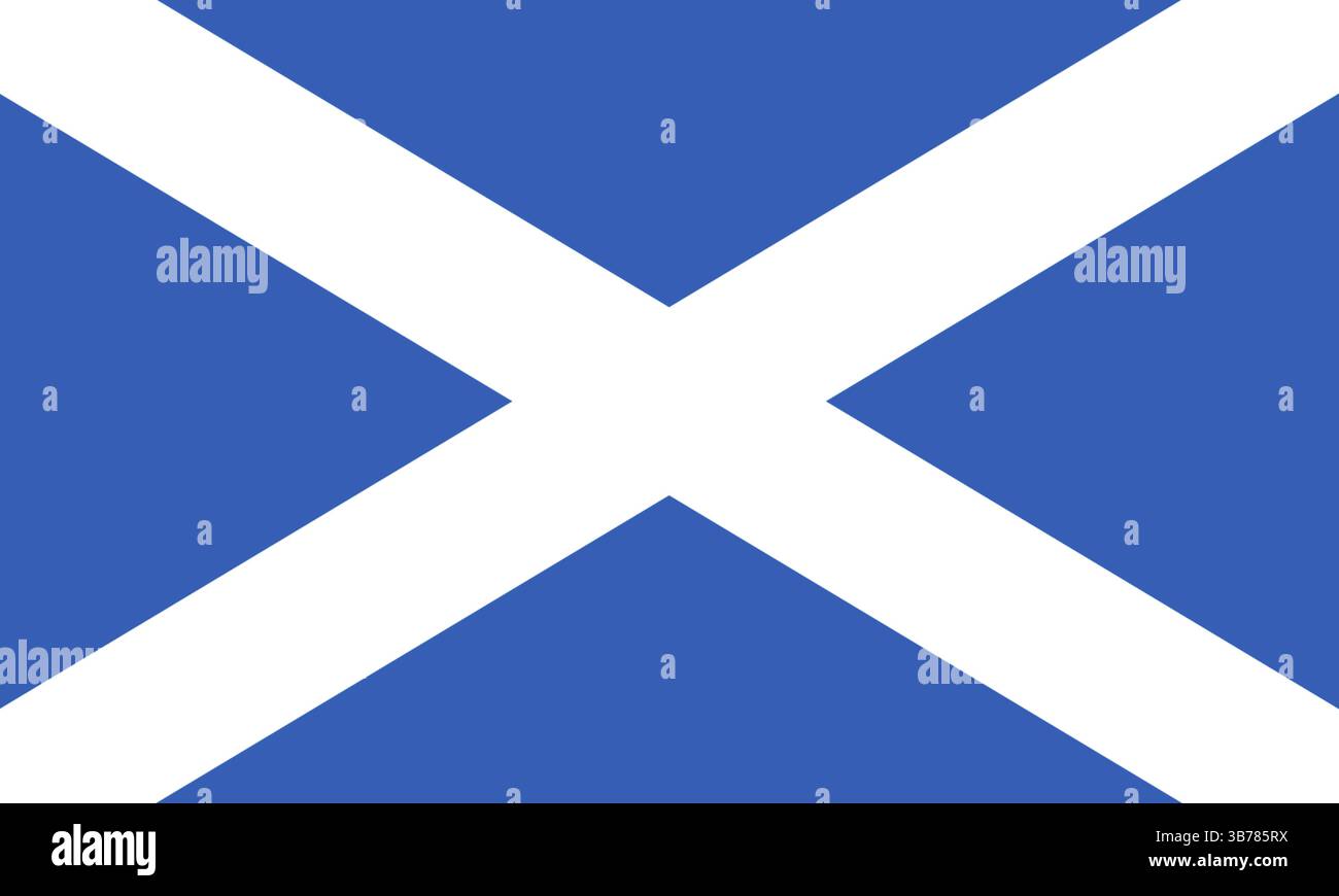 Flagge von Schottland. Offizielle Flagge Schottlands. Schottische Flagge. Nationales Symbol Schottlands. Offizielles Symbol Schottlands Stockfoto