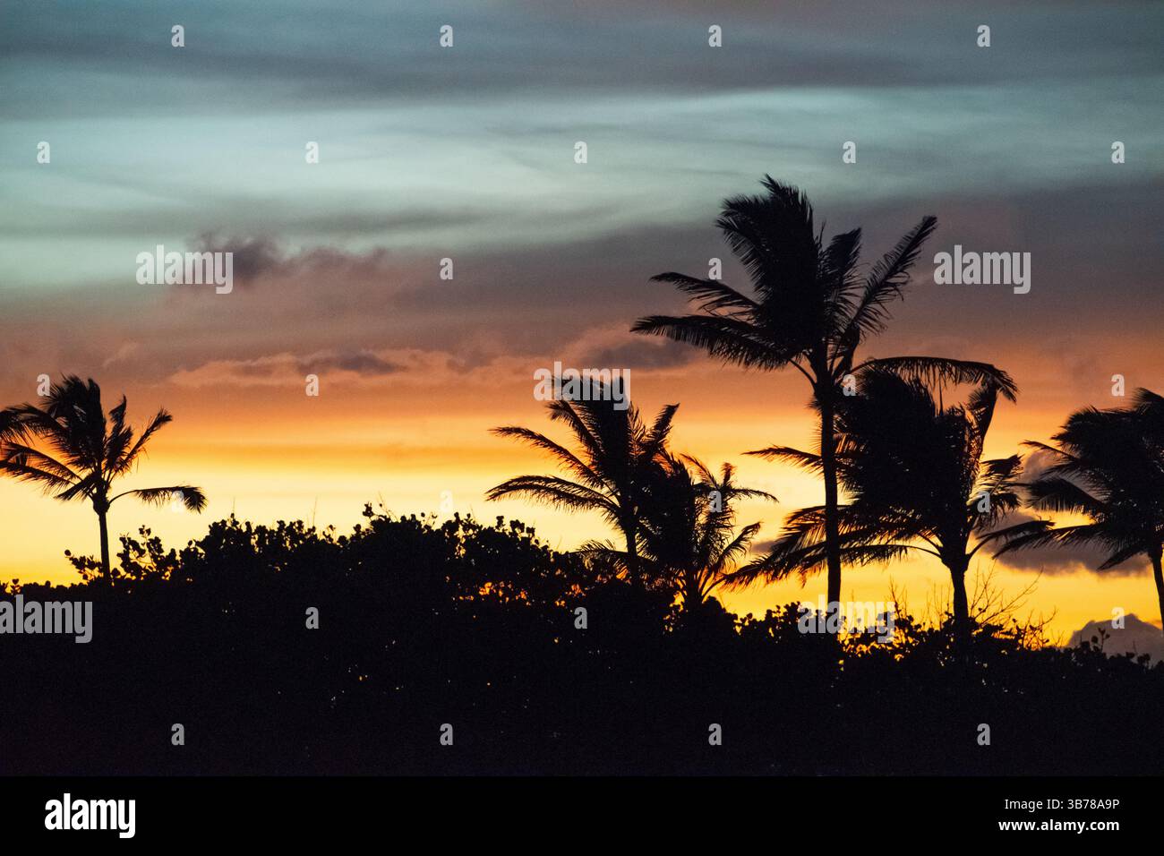 Ende eines perfekten Tages auf Maui Stockfoto