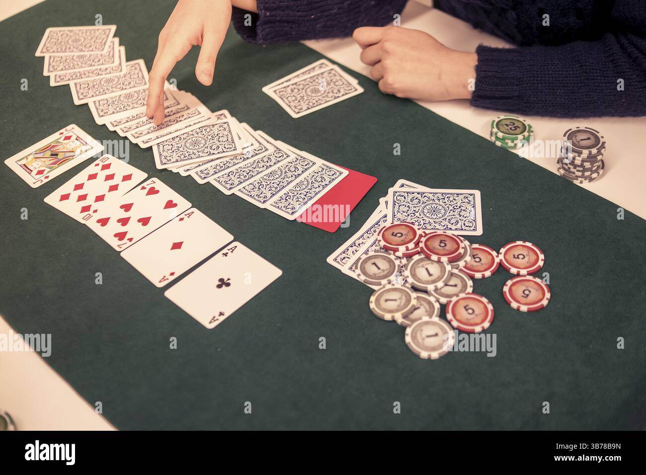 Bild von Texas Holdem (Poker). Aufnahmeort: Metropolregion Tokio Stockfoto