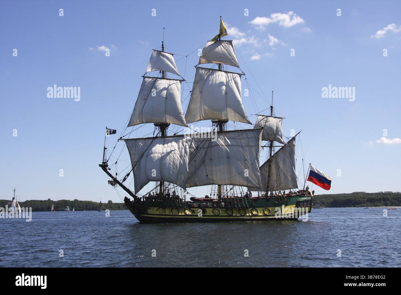 Rum Regatta in Flensburg - Internationale Tagung historischer Segelschiffe - Museumshafen Flensburg e.V., Flensburg, Deutschland, Europa Stockfoto