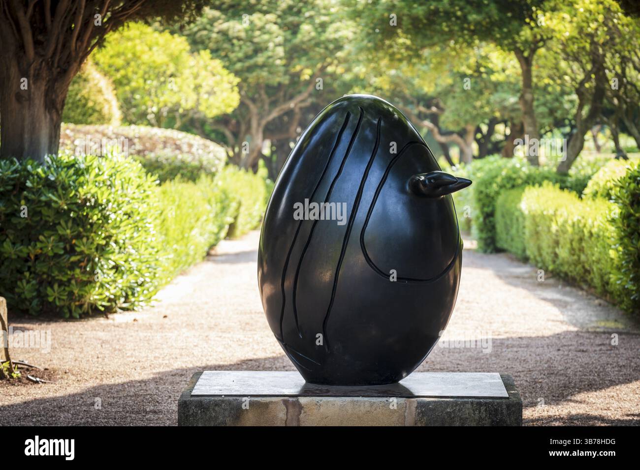 Joan Miro (Spanisch, 1893-1983), Conque, 1976, Bronzeguss aus verlorenem Wachs, Marivent Garden, Palma, Mallorca Stockfoto