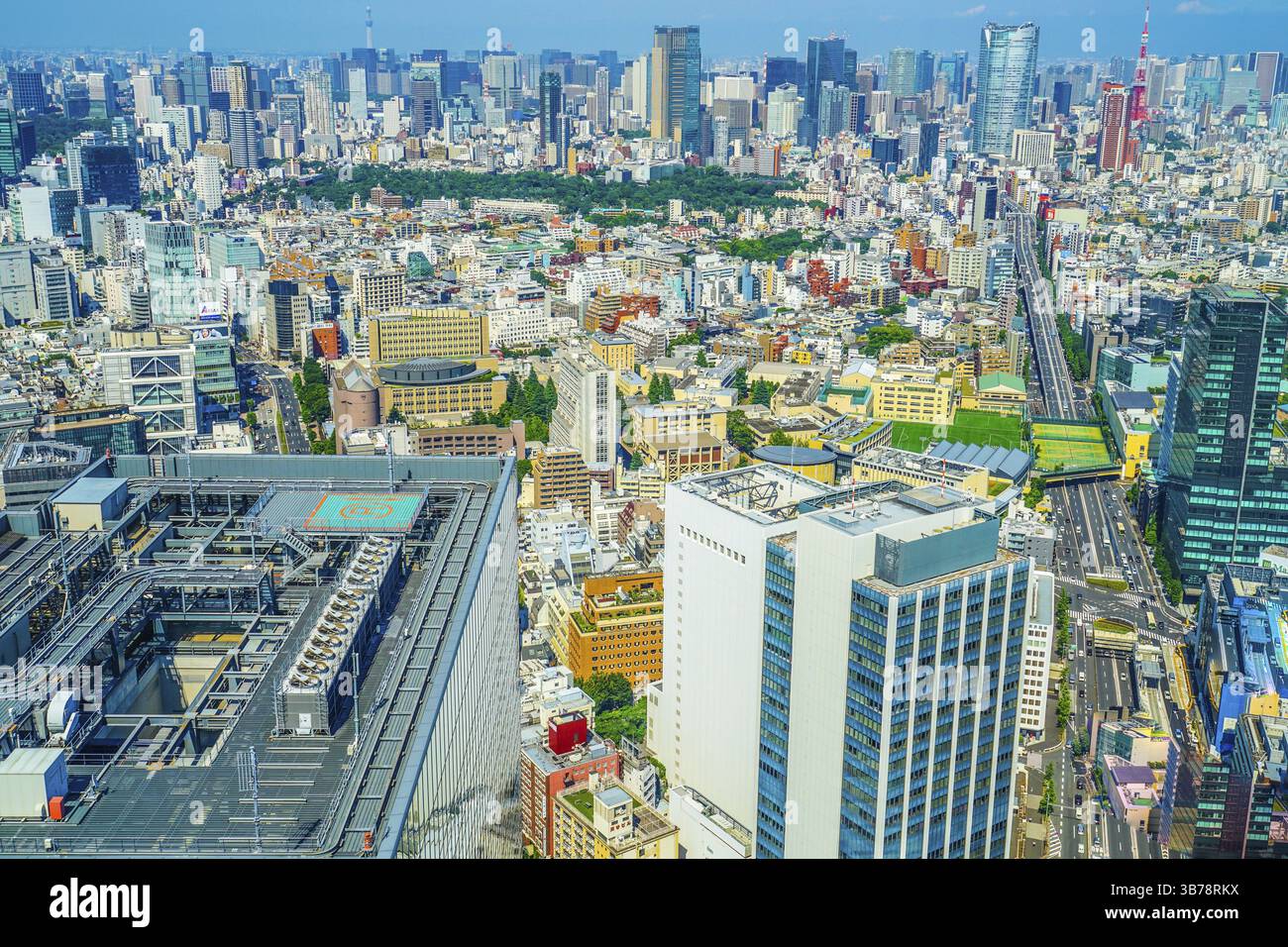 Der Blick vom Shibuya Sky Observatorium. Drehort: Metropolregion Tokio Stockfoto