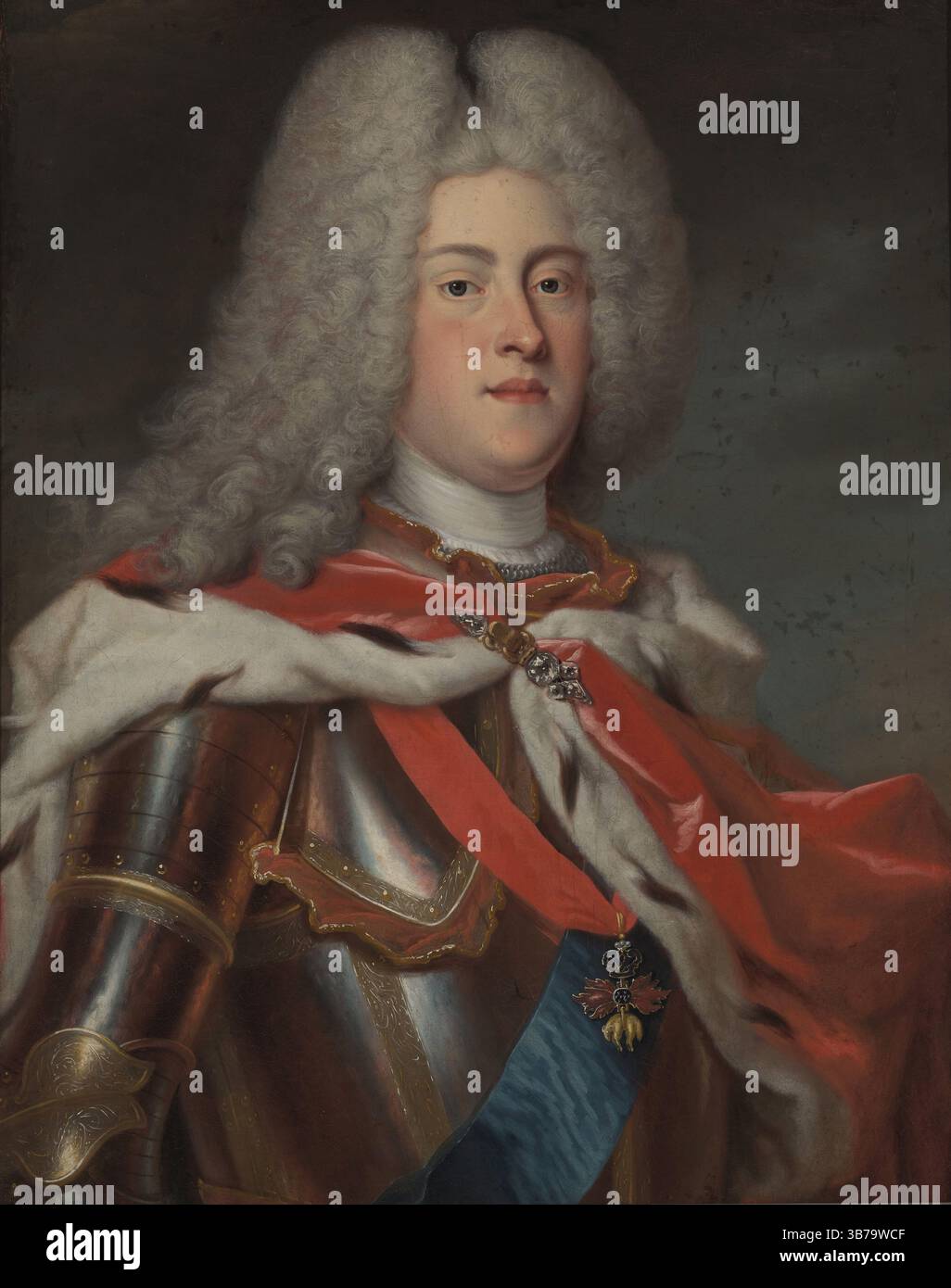 Porträt des Königs Augustus III. Von Polen (1696–1763), Kurfürst von Sachsen. Museum: Königsschloss Wawel, Krakau. Autor: Louis de Silvestre. Stockfoto
