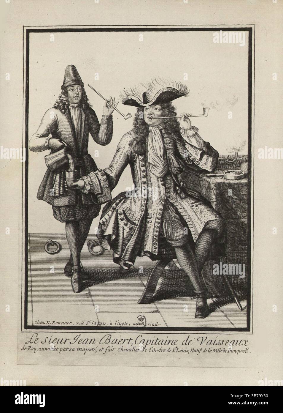 Porträt von Jean Bart (1650-1702). Museum: private Sammlung. Autor: anonym. Stockfoto