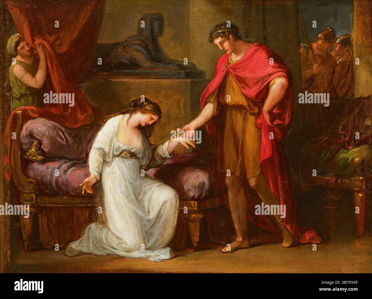 Kleopatra vor Augustus. Museum: PRIVATE SAMMLUNG. Autorin: ANGELIKA KAUFFMANN. Stockfoto