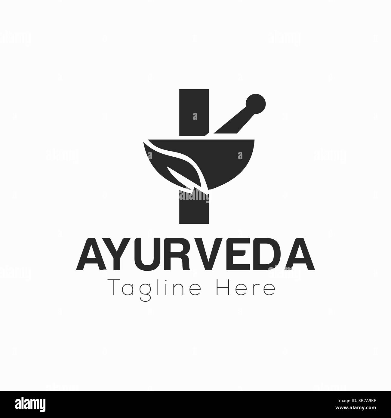 Initial Letter I Ayurveda Eco Logo Design, Apotheke Konzept Vektor Vorlage Stock Vektor