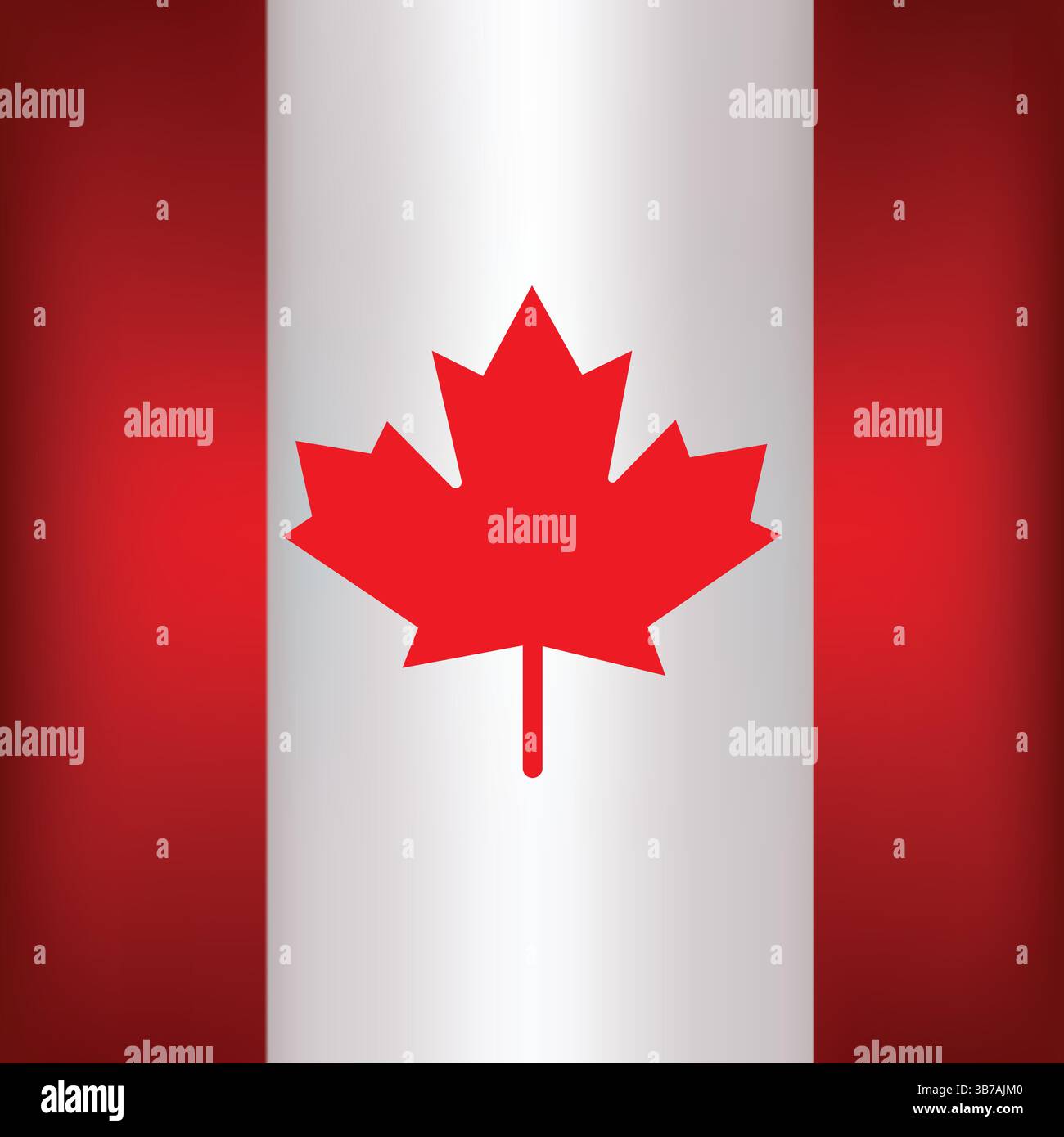 Vertikale Flagge Kanadas mit rotem Ahornblatt Stock Vektor