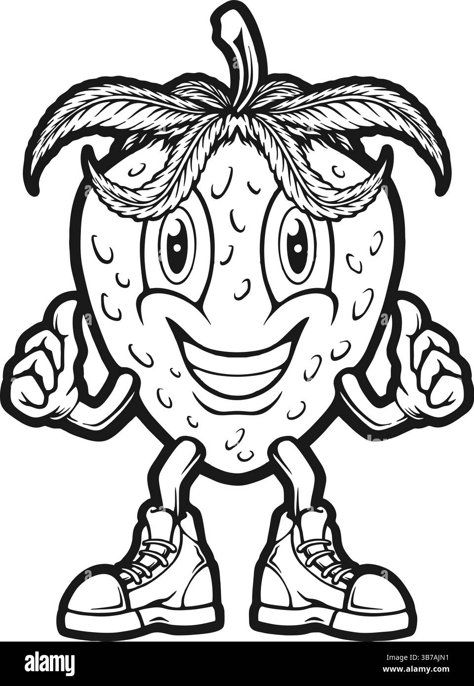 Erdbeere Charakter tun Daumen hoch Silhouette Design Vektor Illustrationen für Ihre Arbeit Logo, Merchandise T-Shirt, Aufkleber und Label Designs, poste Stock Vektor