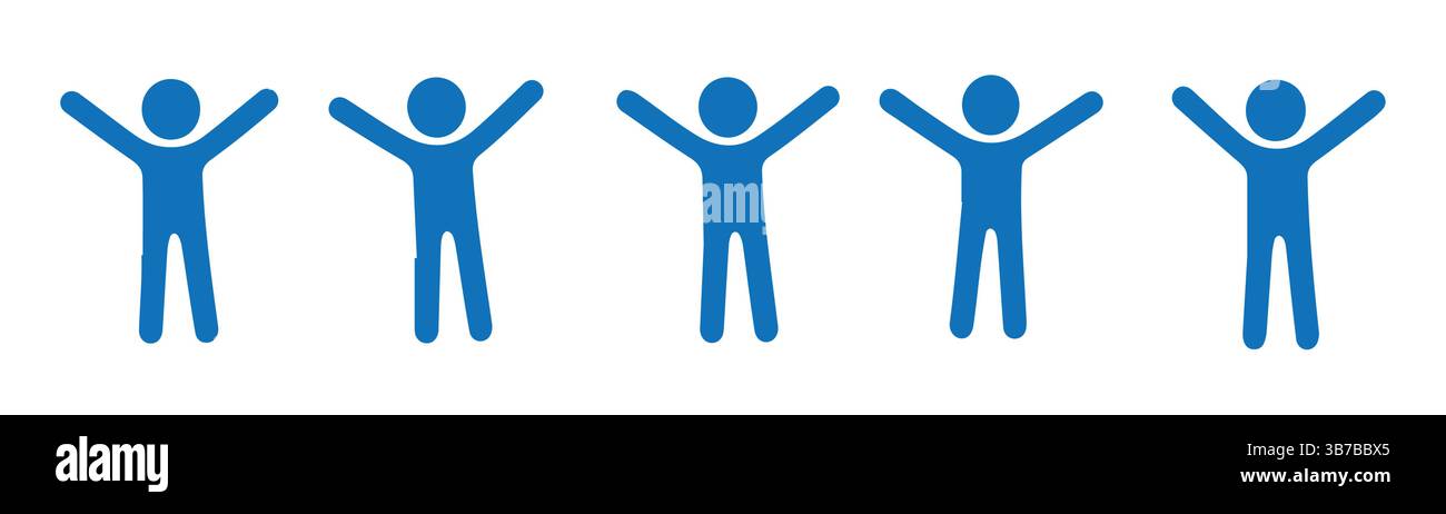 Symbolgruppe „Silhouette Personen“ für Human Resources, Social Media oder demografische Konstruktionsprojekte Stock Vektor
