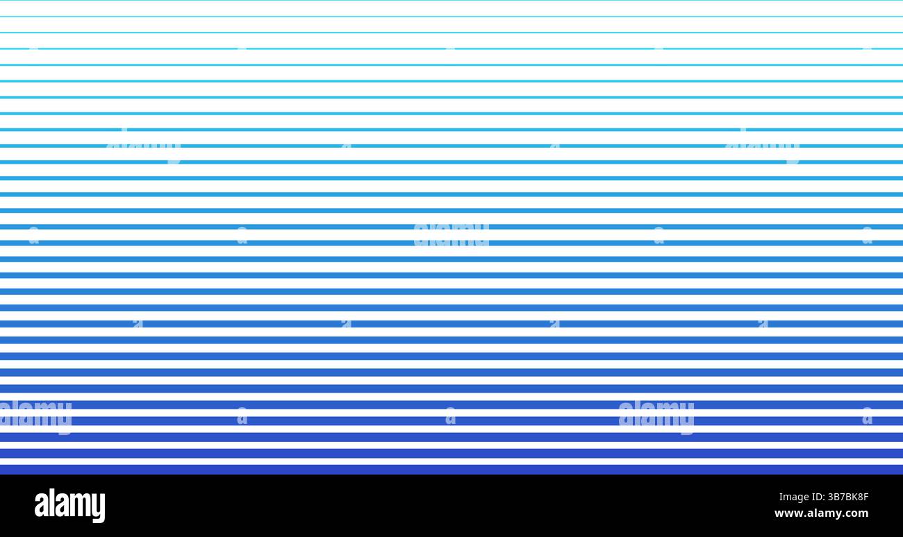Blauer Farbverlauf im Halbton horizontale Linien Hintergrund. Abstraktes Vektorgestreiftes Retro-Muster für Poster und Banner Stock Vektor