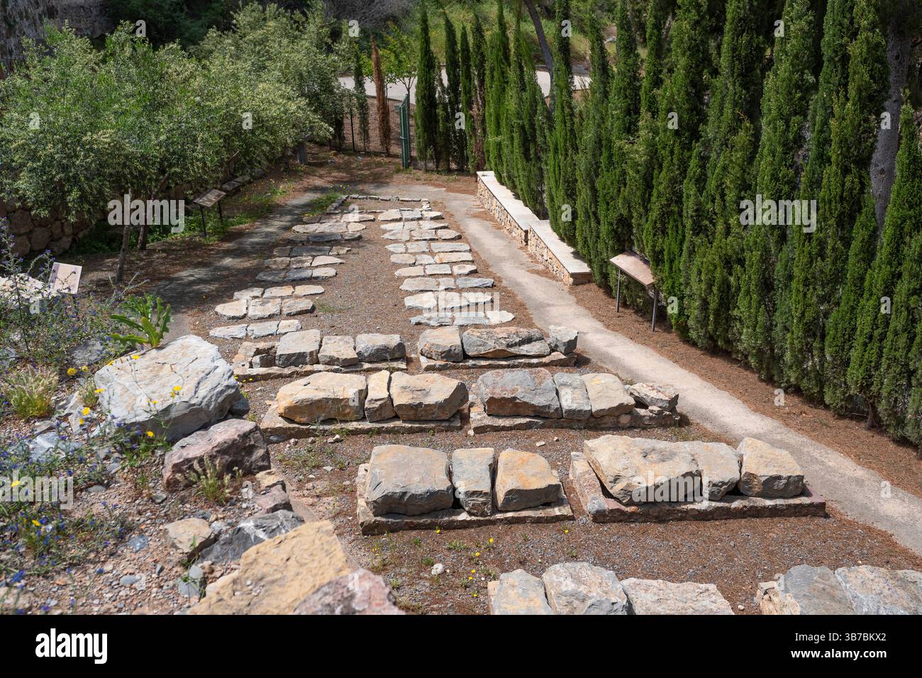 Der alte jüdische Friedhof in der Stadt Sagunto Stockfoto