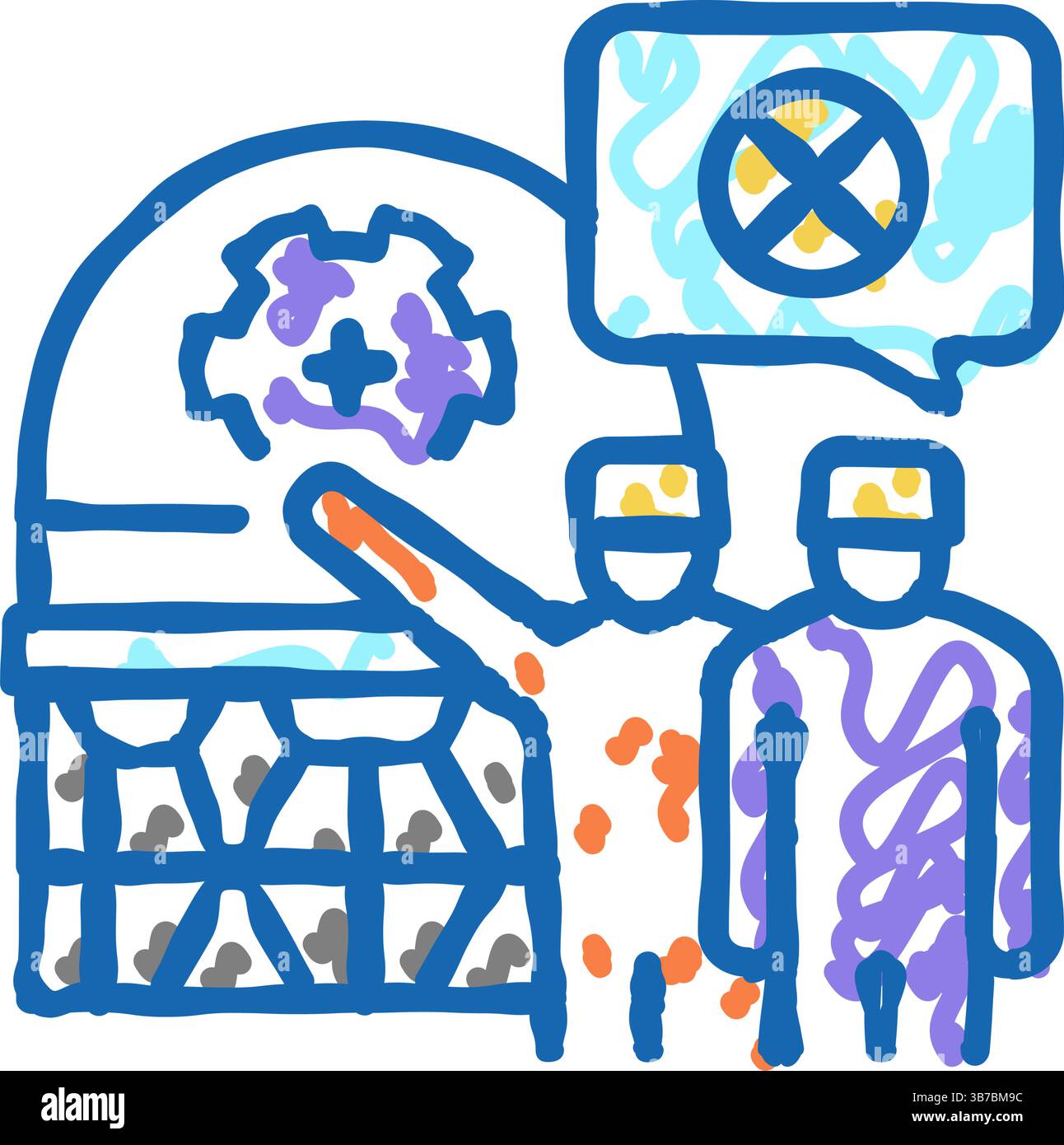 Illustration des Symbols „Außerbetriebsetzung“ Stock Vektor