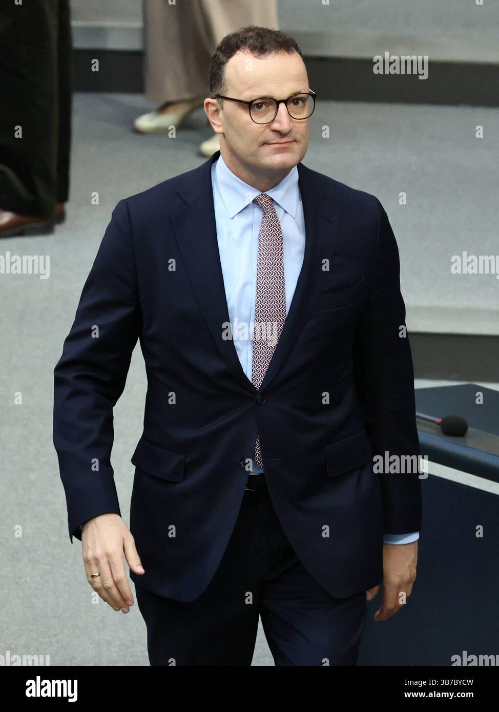 Der neue Fraktionsvorsitzende der CDU/CSU Jens Spahn vor der Abstimmung für den neuen Bundeskanzler in Berlin am 6. Mai 2025. Wahl des Bundeskanzlers *** der neue Fraktionsvorsitzende der CDU CSU Jens Spahn vor der Wahl des neuen Bundeskanzlers in Berlin am 6. Mai 2025 zur Wahl des Bundeskanzlers Stockfoto
