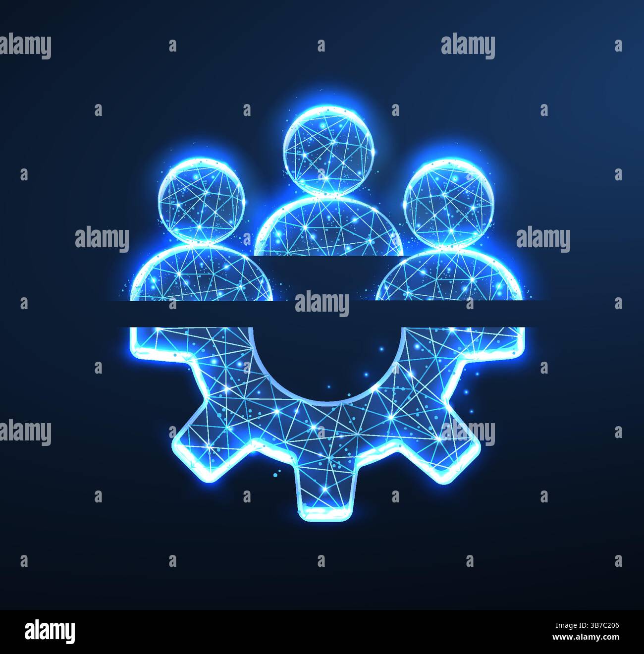 Symbol "Personalkonzept". Teammanagement, Unternehmensentwicklung, Mitarbeiterbesprechung. Stock Vektor