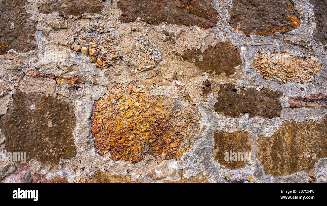 Strukturiertes Hintergrunddesign Mit Natursteinwand Stockfoto