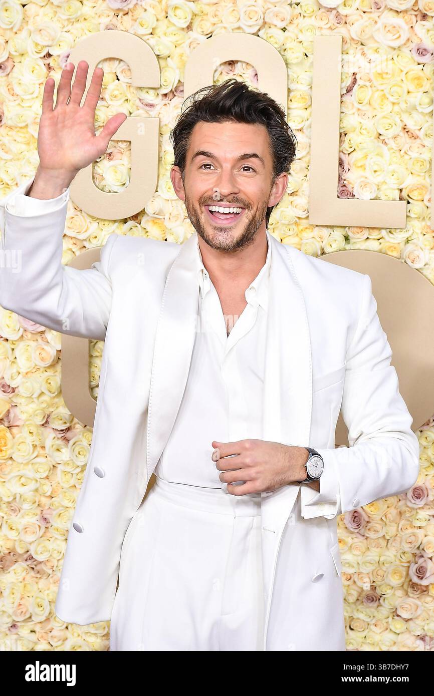 7. Januar 2024, Beverly Hills, CA, USA: Jonathan Bailey nimmt am 07. Januar 2024 an den 81. Jährlichen Golden Globe Awards im Beverly Hilton Teil. (Bild: © C Flanigan/imageSPACE via ZUMA Press Wire) Stockfoto