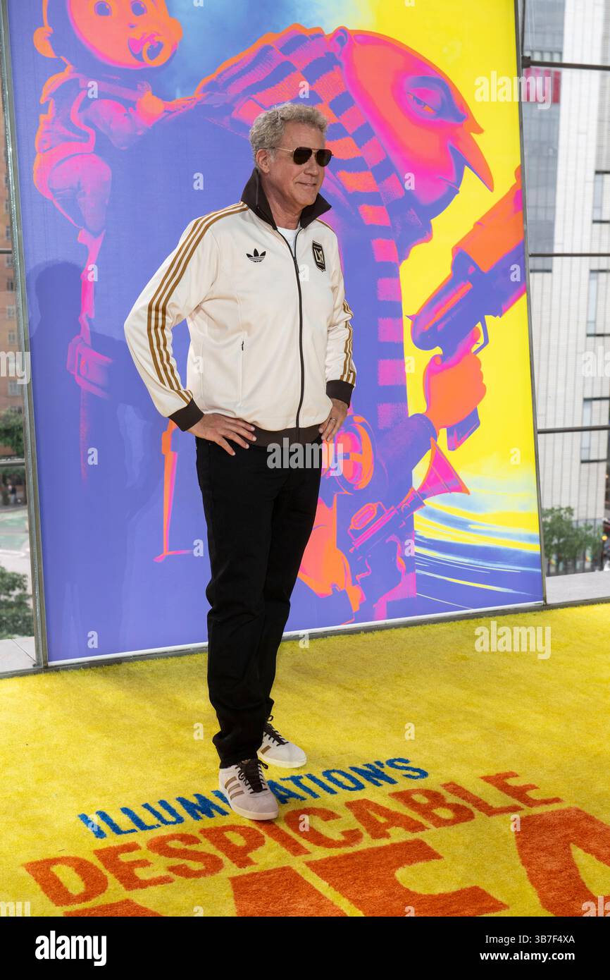 9. Juni 2024, New York, Vereinigte Staaten: NEW YORK, NEW YORK – 9. JUNI: Will Ferrell nimmt am 9. Juni 2024 in New York City an der Premiere von „Despicable Me 4“ im Jazz at Lincoln Center Teil. (Credit Image: © Ron Adar/SOPA Images via ZUMA Press Wire) Stockfoto