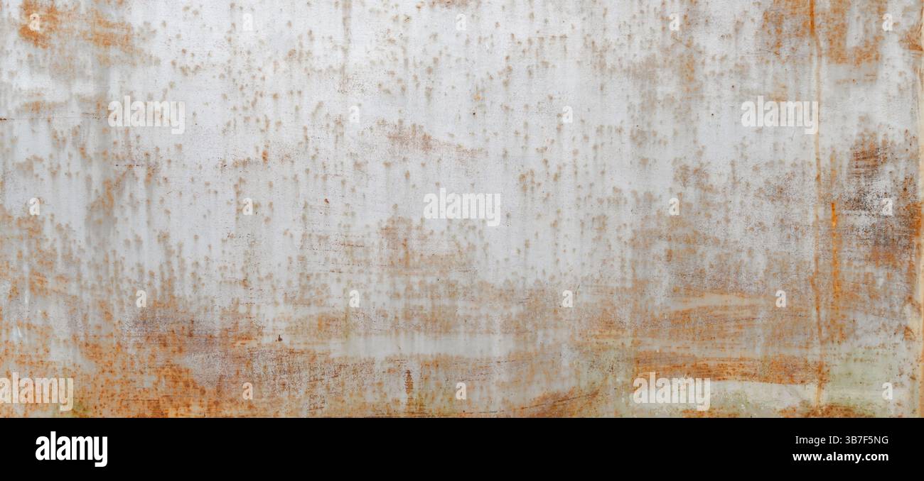 Rost schmutzige Metallwand wird als alte Metallhintergrundstruktur verwendet. Stockfoto