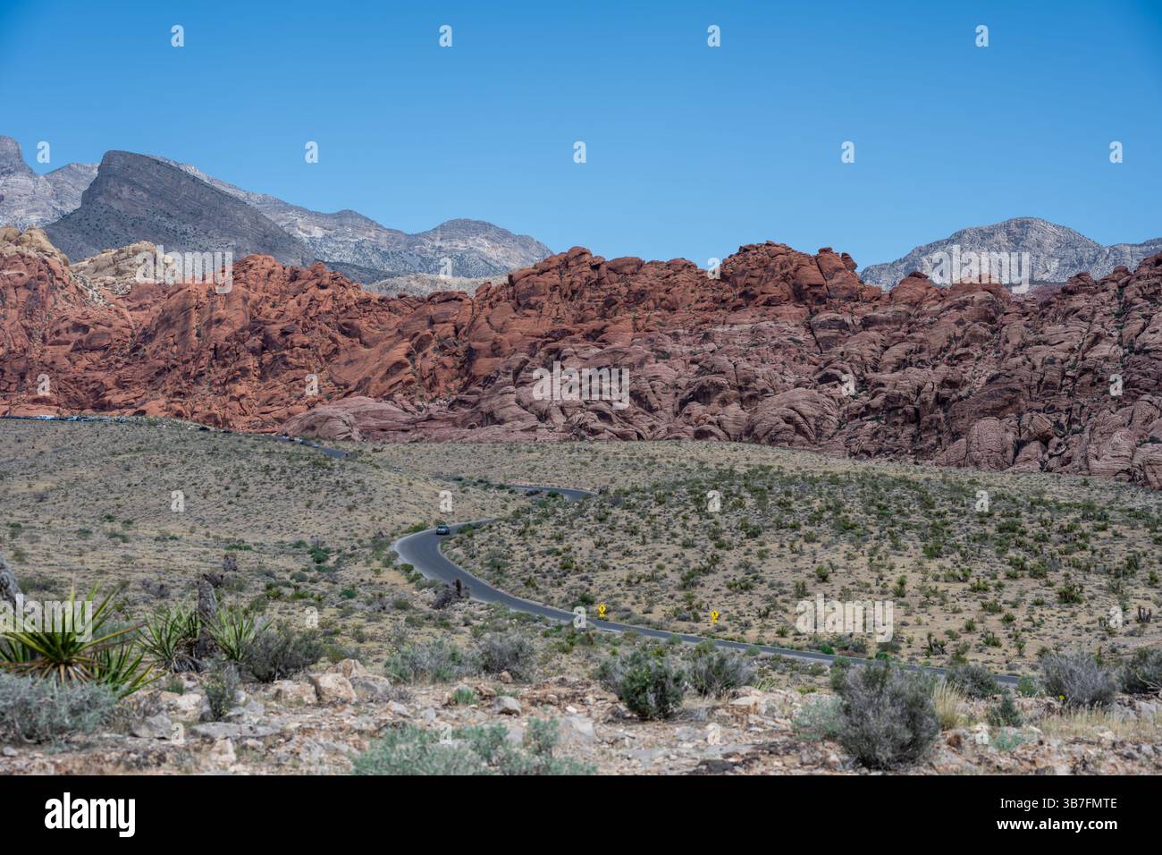 Scenic Loop Drive, Keystone Thrust Fault, Red Rock National Conservation Area, in der Nähe von Las Vegas, Nevada. Stockfoto