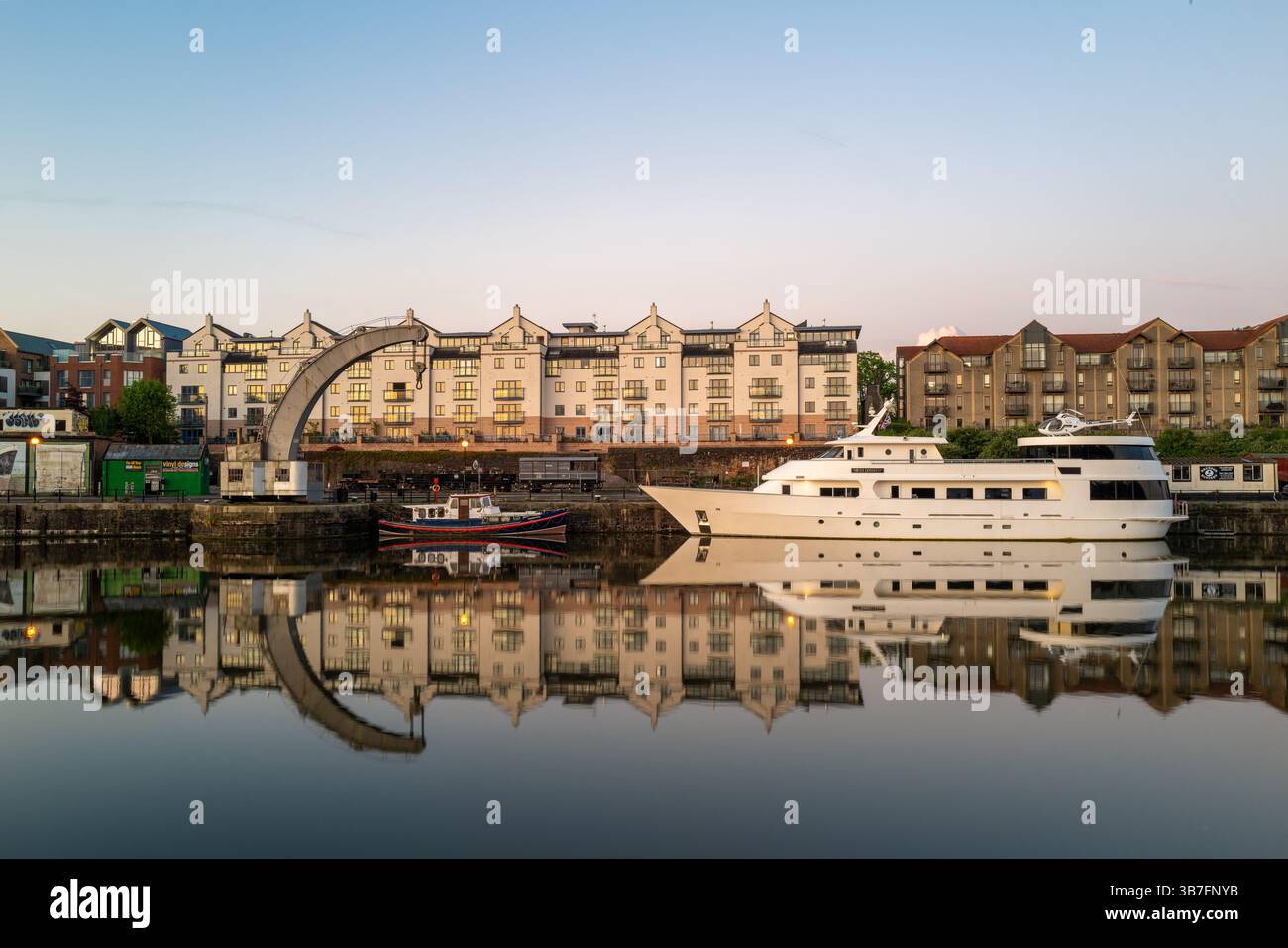 Der Fairburn-Stammkran im Bristol-Hafen, Großbritannien Stockfoto
