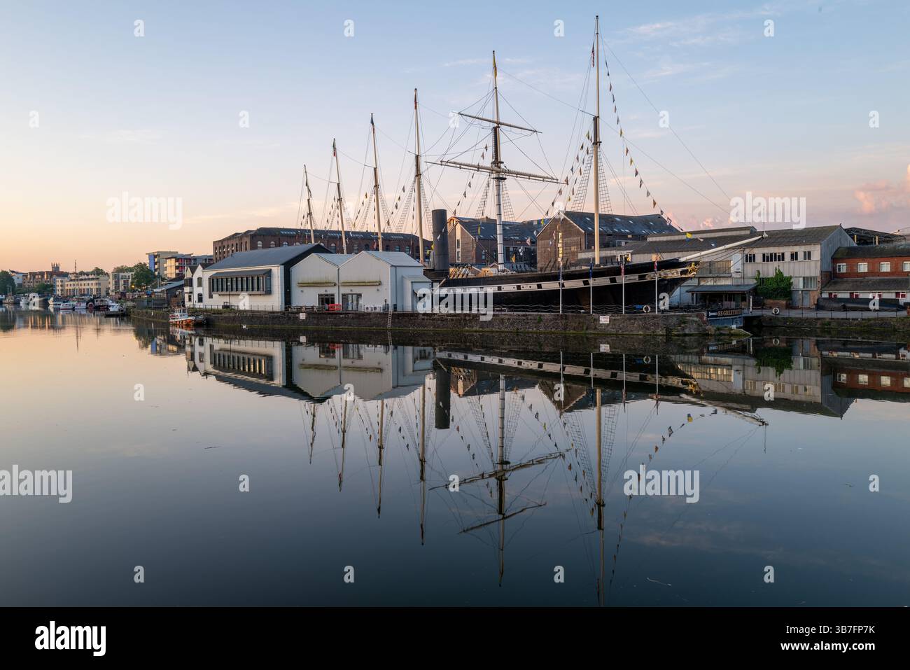 Das SS-Museumsschiff Großbritannien im Bristol-Hafen Stockfoto