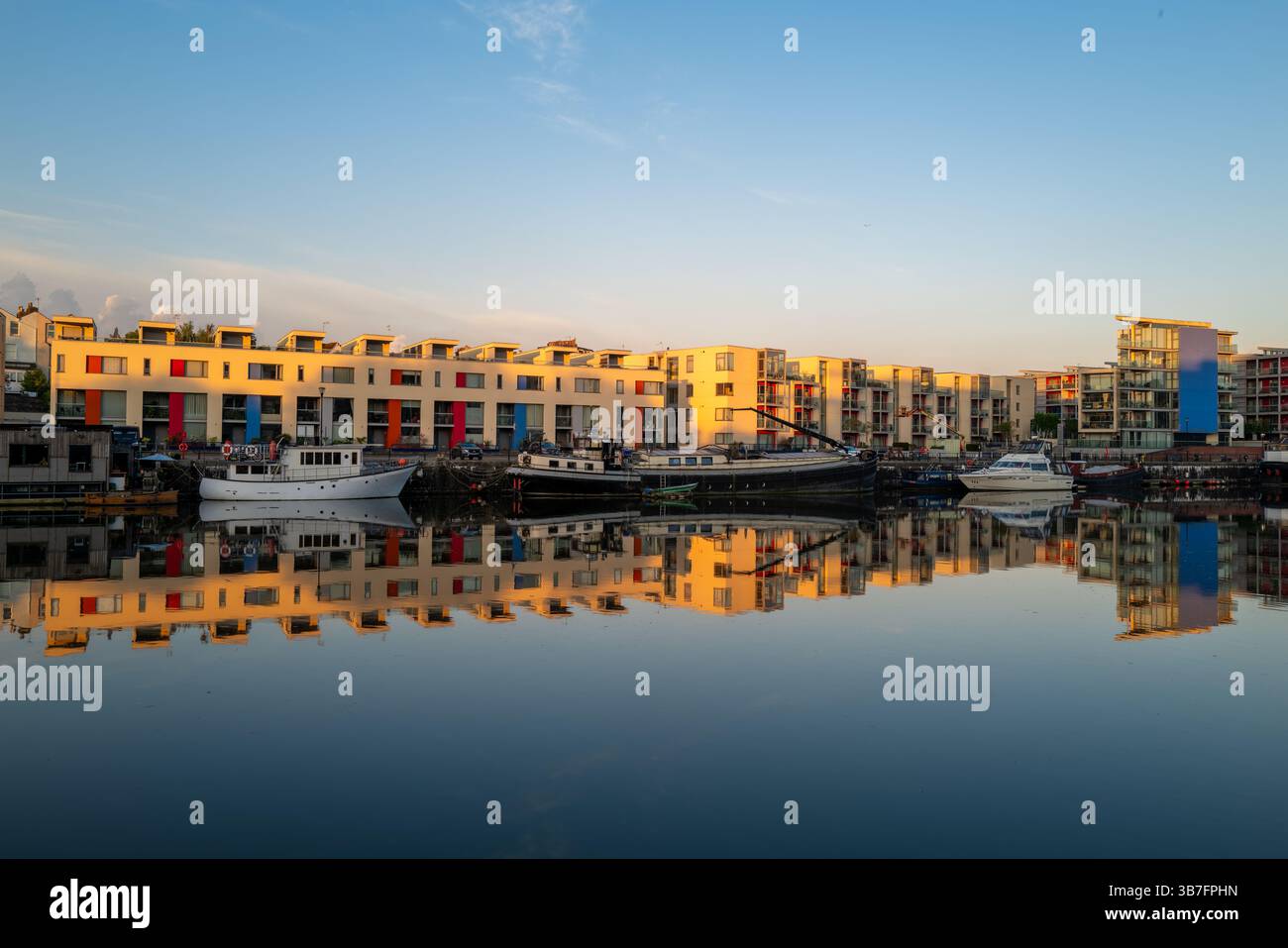 Bristol Harbour Water Reflections UK Stockfoto