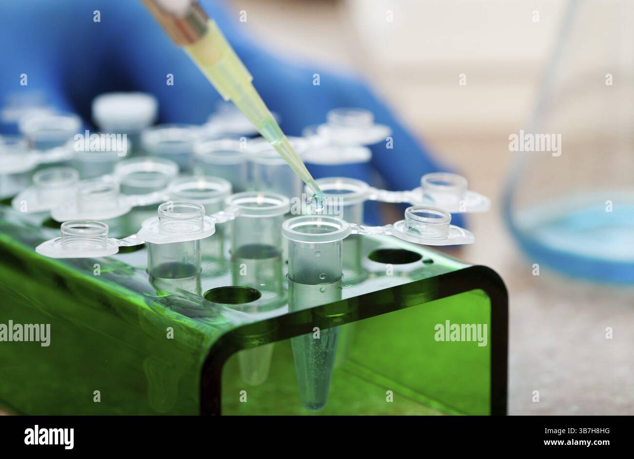 Arbeitsplatz modernes Labor für molekularbiologische Tests Stockfoto